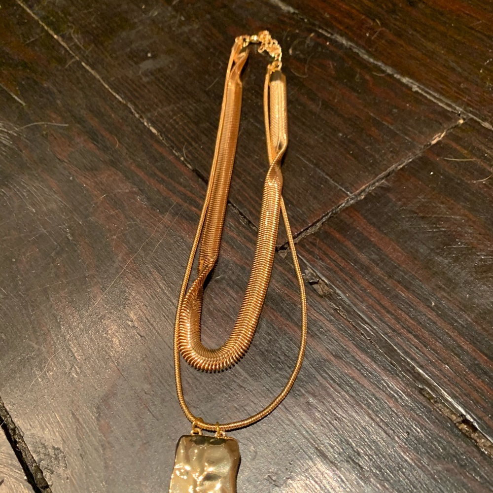 Bloomingdales gold layered necklace